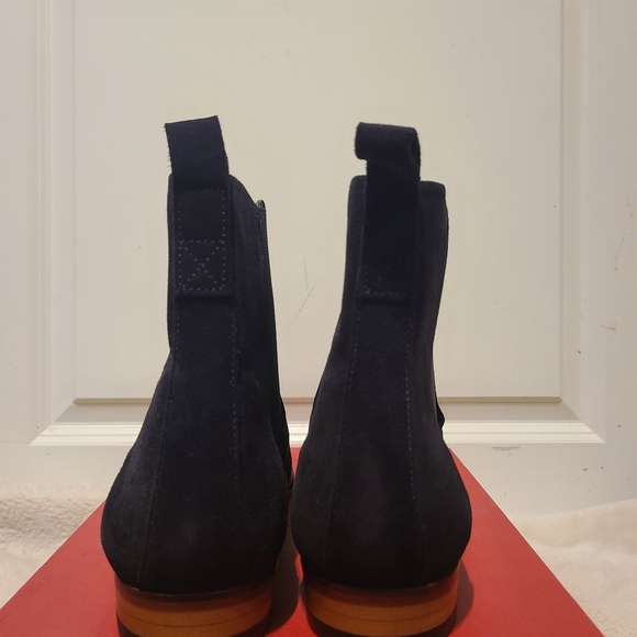 Hugo Boss Dark Blue Suede Chelsea Boots Mens Size 11 - Picture 4 of 10